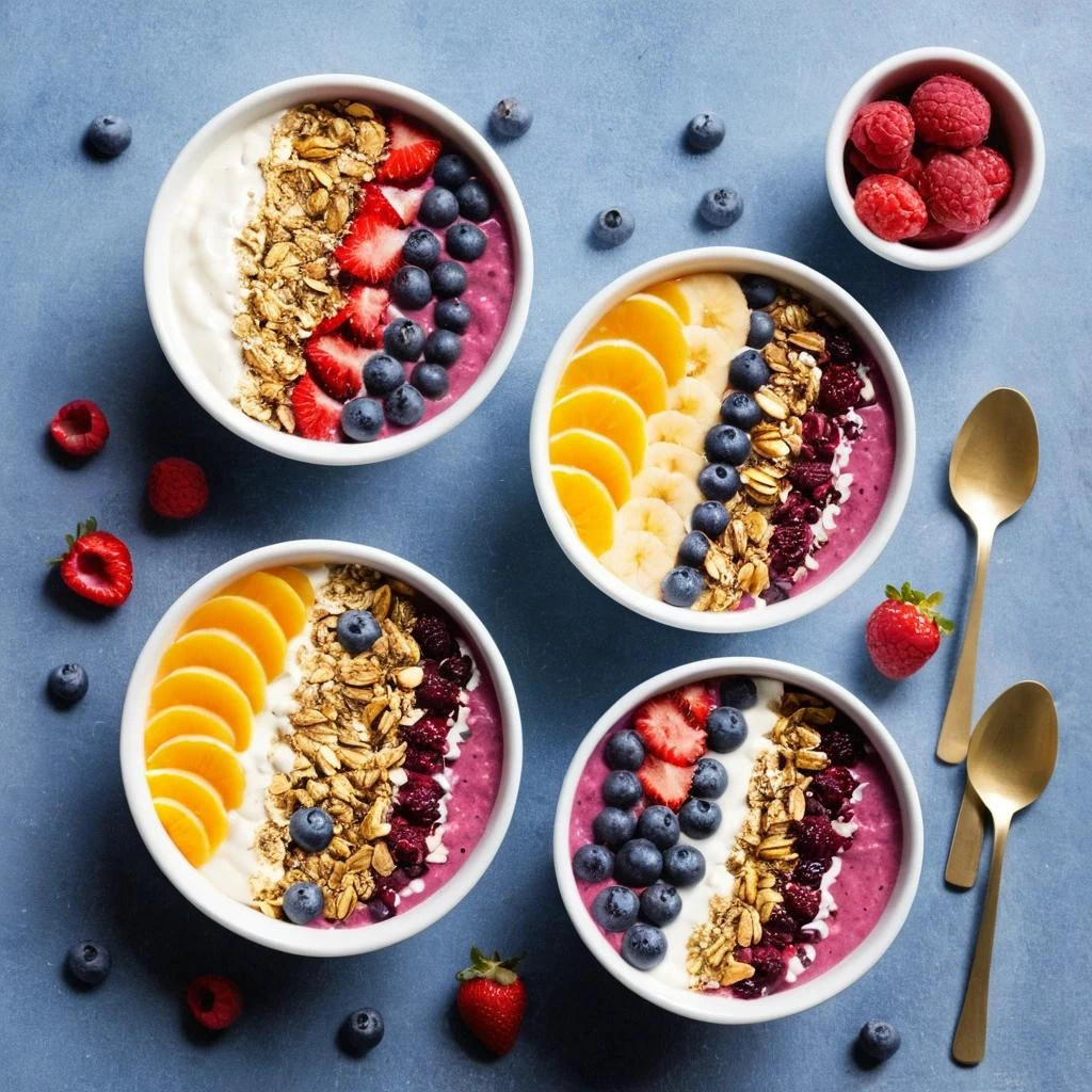 Smoothie Bowls and Yogurt Parfaits