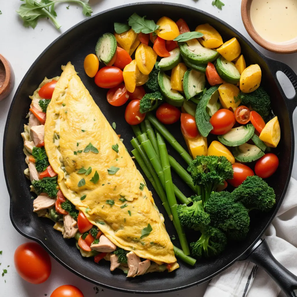 Chicken Omelette with Veggies