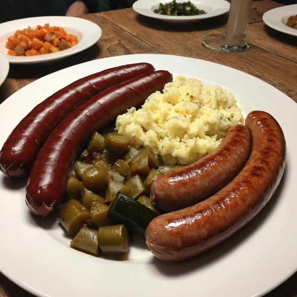 What goes with sausage for dinner