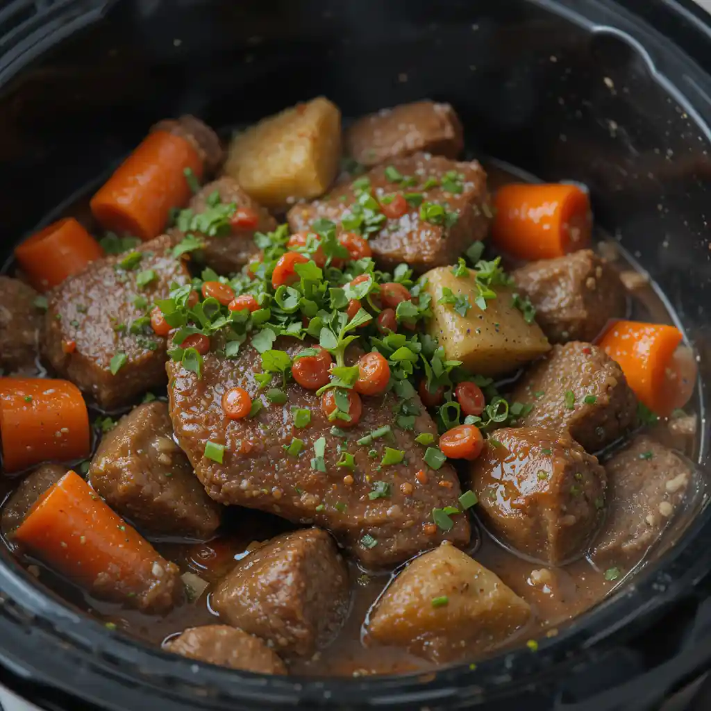 PEPPER STEAK IN A CROCK POT