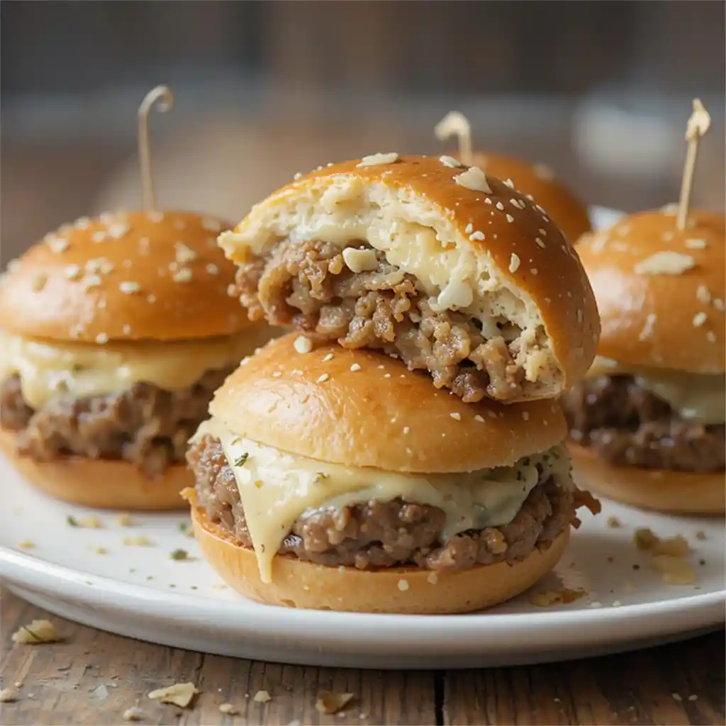 Garlic Parmesan Cheeseburger Bombs