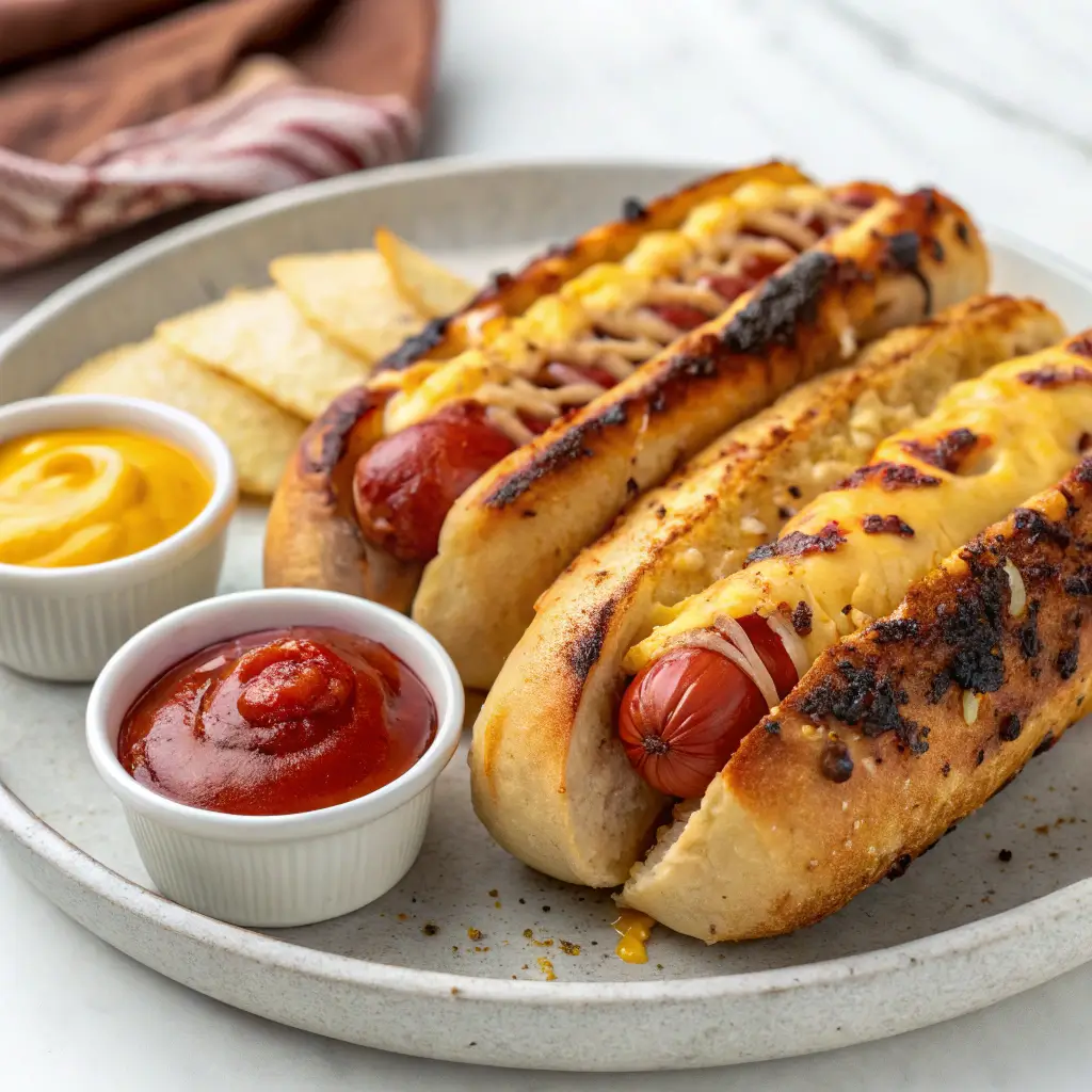 Air Fryer Grilled Cheese Hot Dogs
