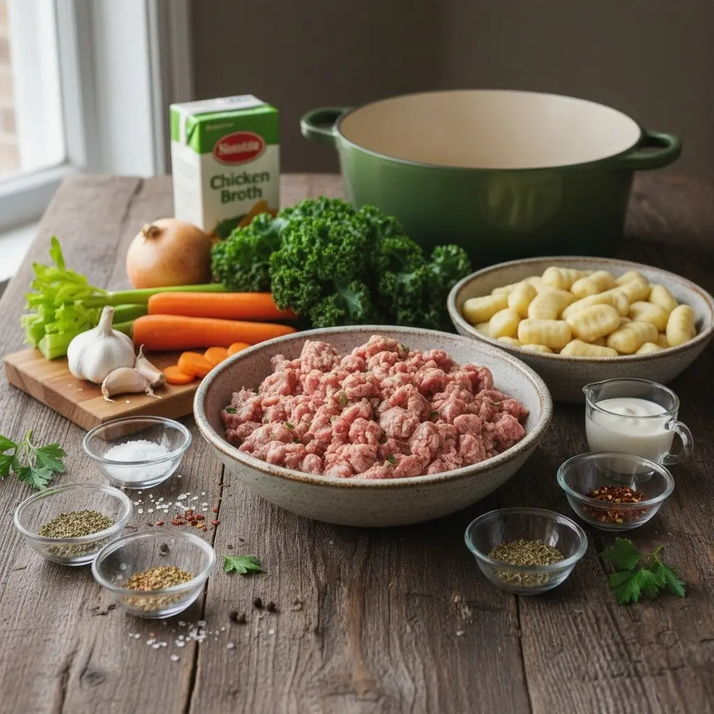 Sausage Gnocchi Soup ingredients