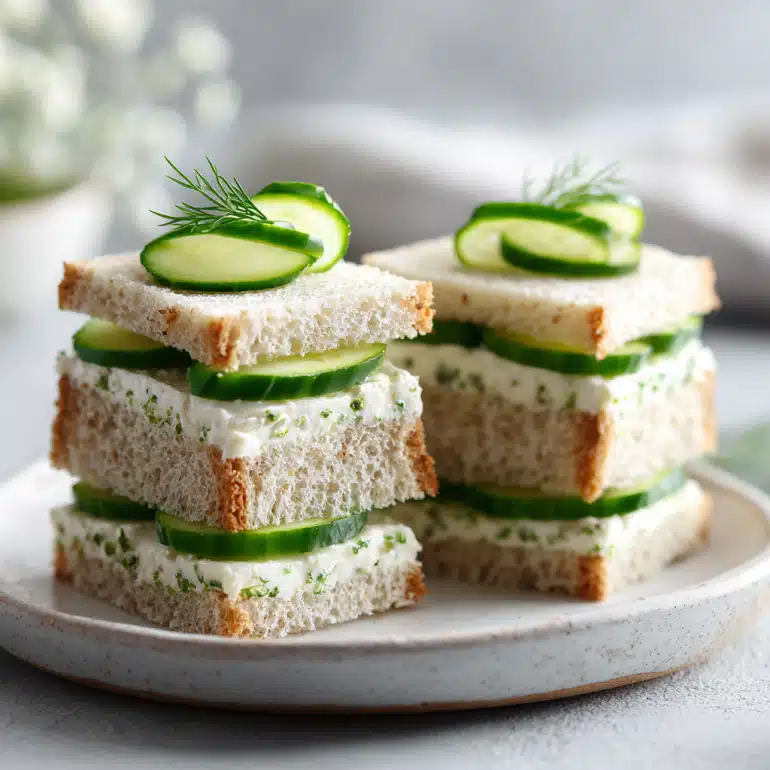 cucumber sandwiches SERVING