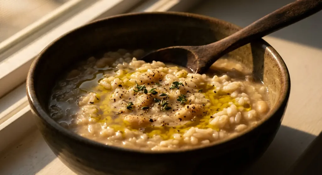 Arborio Rice and White Bean Soup recipe