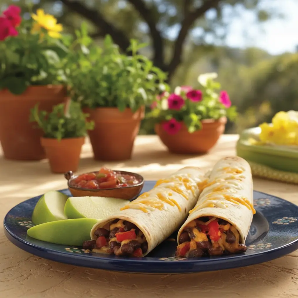 Baked Bean and Cheese Burritos recipe