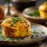 Easy Egg Muffins: A Delicious Family Breakfast! 7 Baked egg muffins with vegetables and cheese, served in a muffin pan.