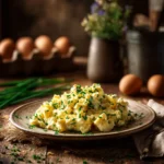 Creamy egg salad made with chopped hard-boiled eggs and a smooth, seasoned dressing.