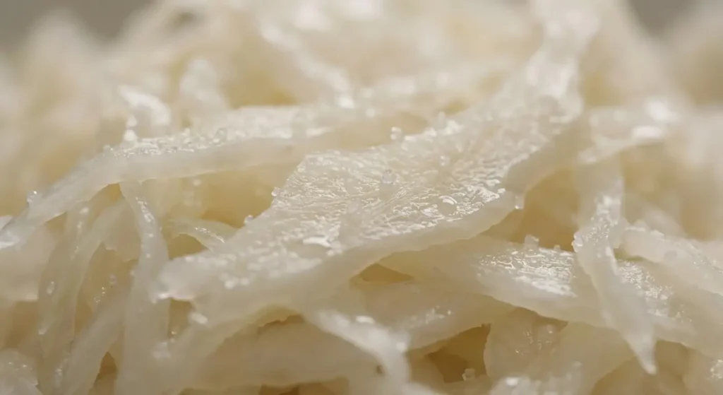 Easy Fermented Cabbage (Sauerkraut) 6 Fermented Cabbage closeup