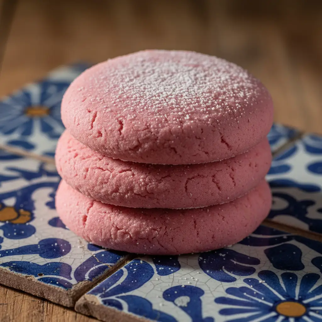 Easy Mexican Pink Cookies (Rosy Powdered Cookies) 2 Mexican Pink Cookies recipe