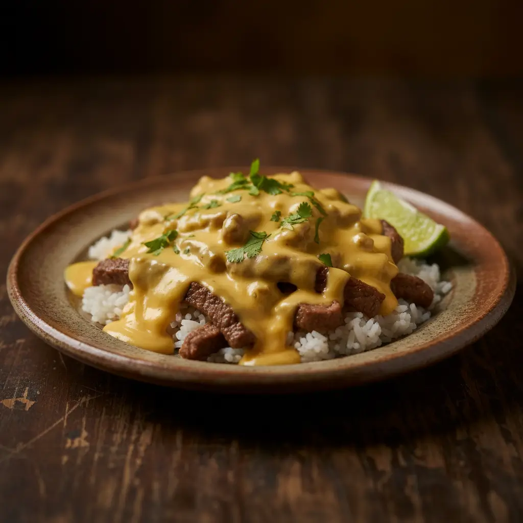 Best Steak Queso Rice 5 Steak Queso Rice recipe