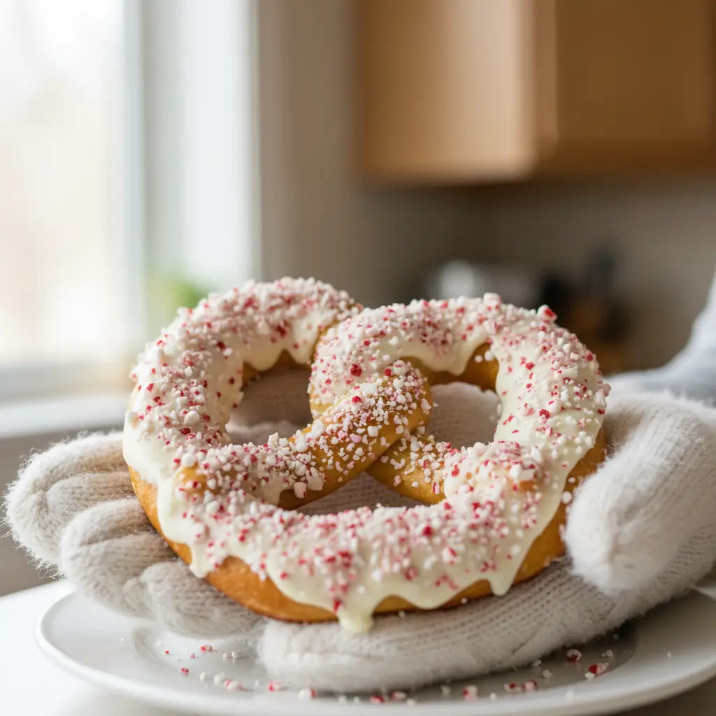 White Chocolate Peppermint Pretzels recipe