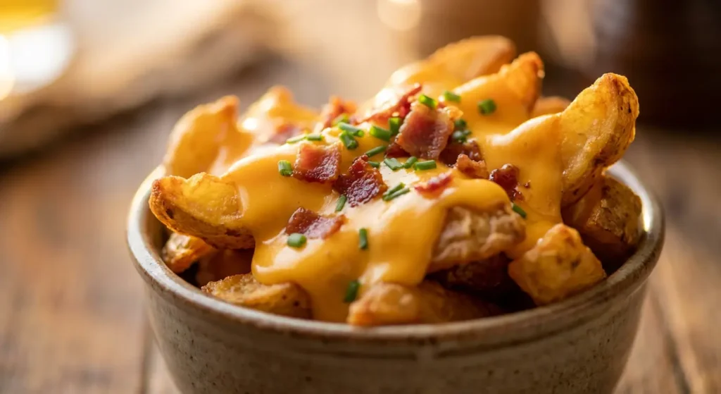 The Ultimate Loaded Fries: A Family Favorite! 6 cheesy Loaded Fries with bacon