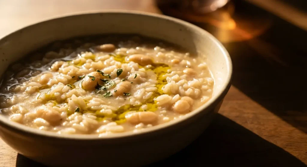 easy Arborio Rice and White Bean Soup