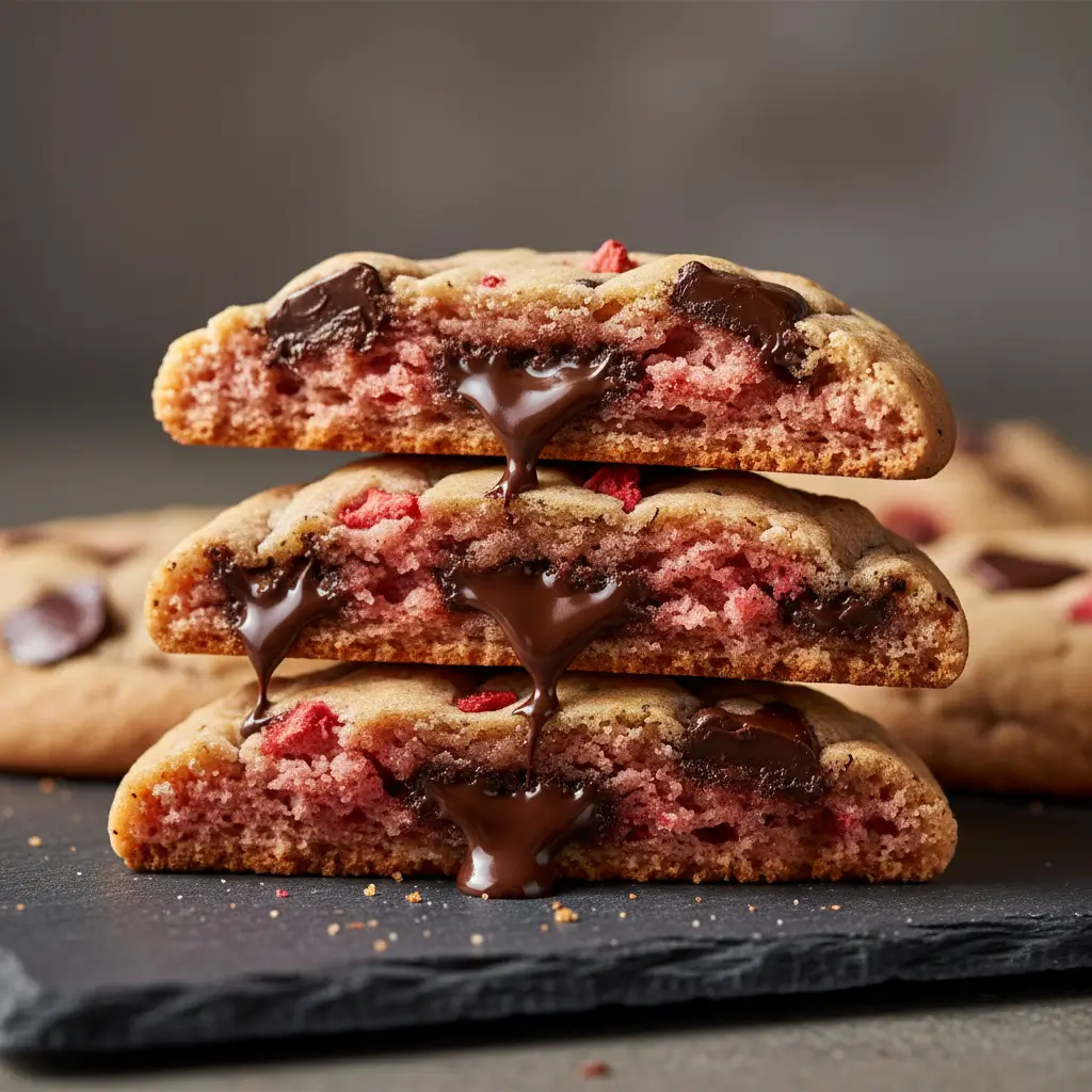 easy Strawberry Chocolate Chip Cookies