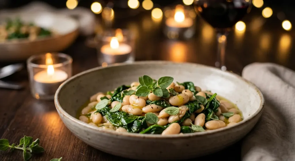 easy White Beans and Spinach