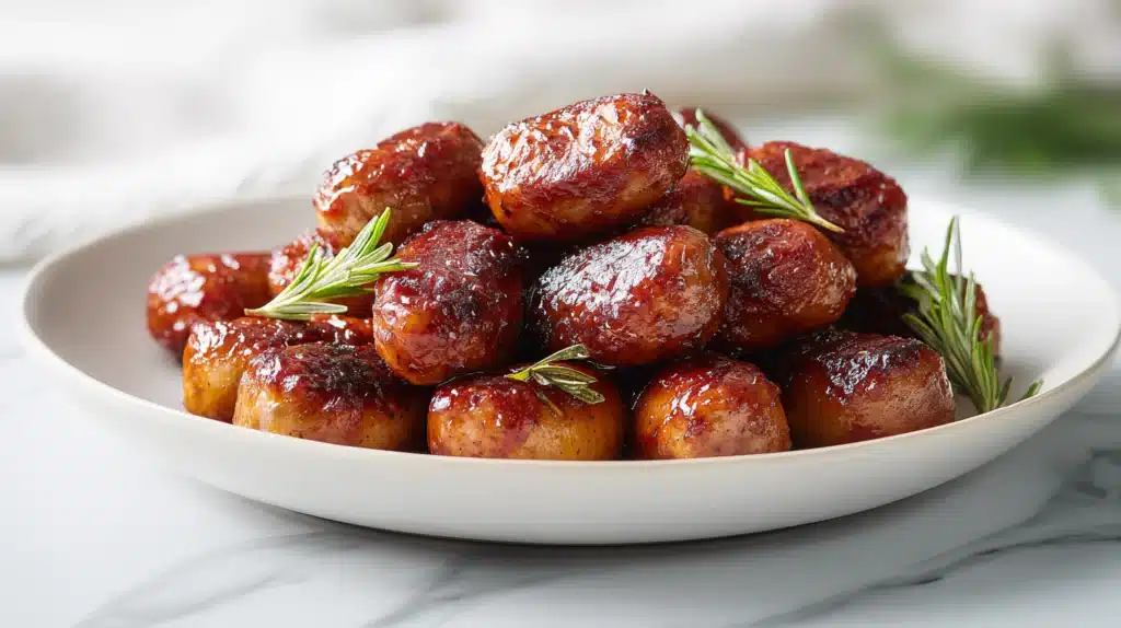 Baked BBQ Sausage Bites recipe
