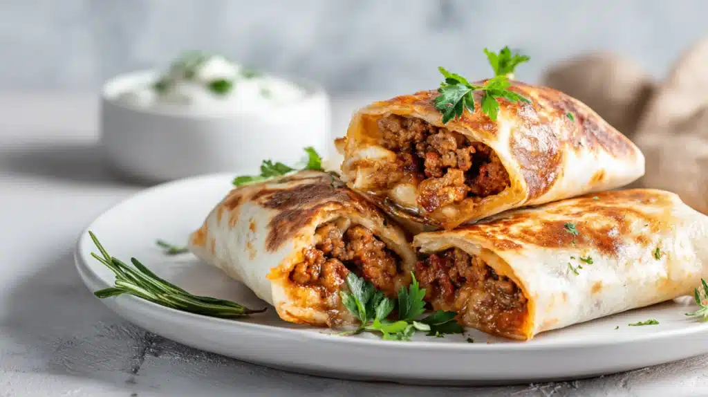 Crispy Beef and Cheese Chimichangas 2 Beef and Cheese Chimichangas recipe