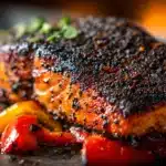 Blackened Salmon Ready In Just 30-Minute. 7 Blackened salmon with a crispy spice crust and flaky, tender center.
