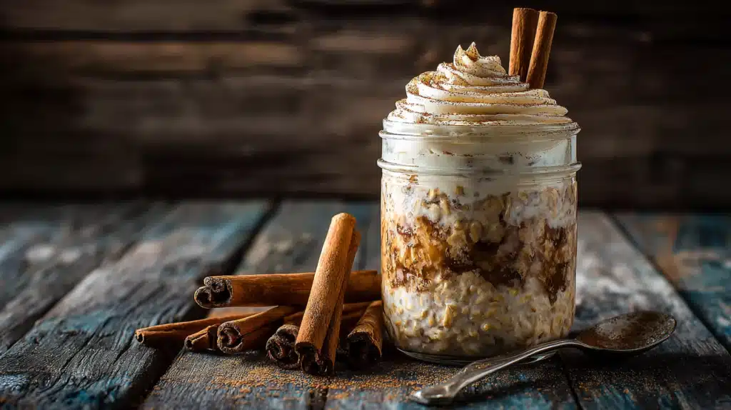 Cinnamon Roll Overnight Oats recipe