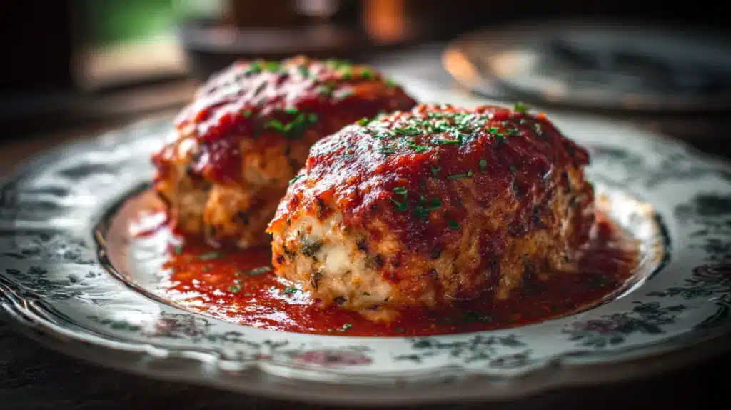Garlic Parmesan Chicken Meatloaves recipe