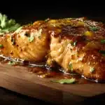 Honey Pineapple Glazed Salmon: Weeknight Wonder! 7 Honey pineapple glazed salmon with a glossy sweet glaze and caramelized edges.