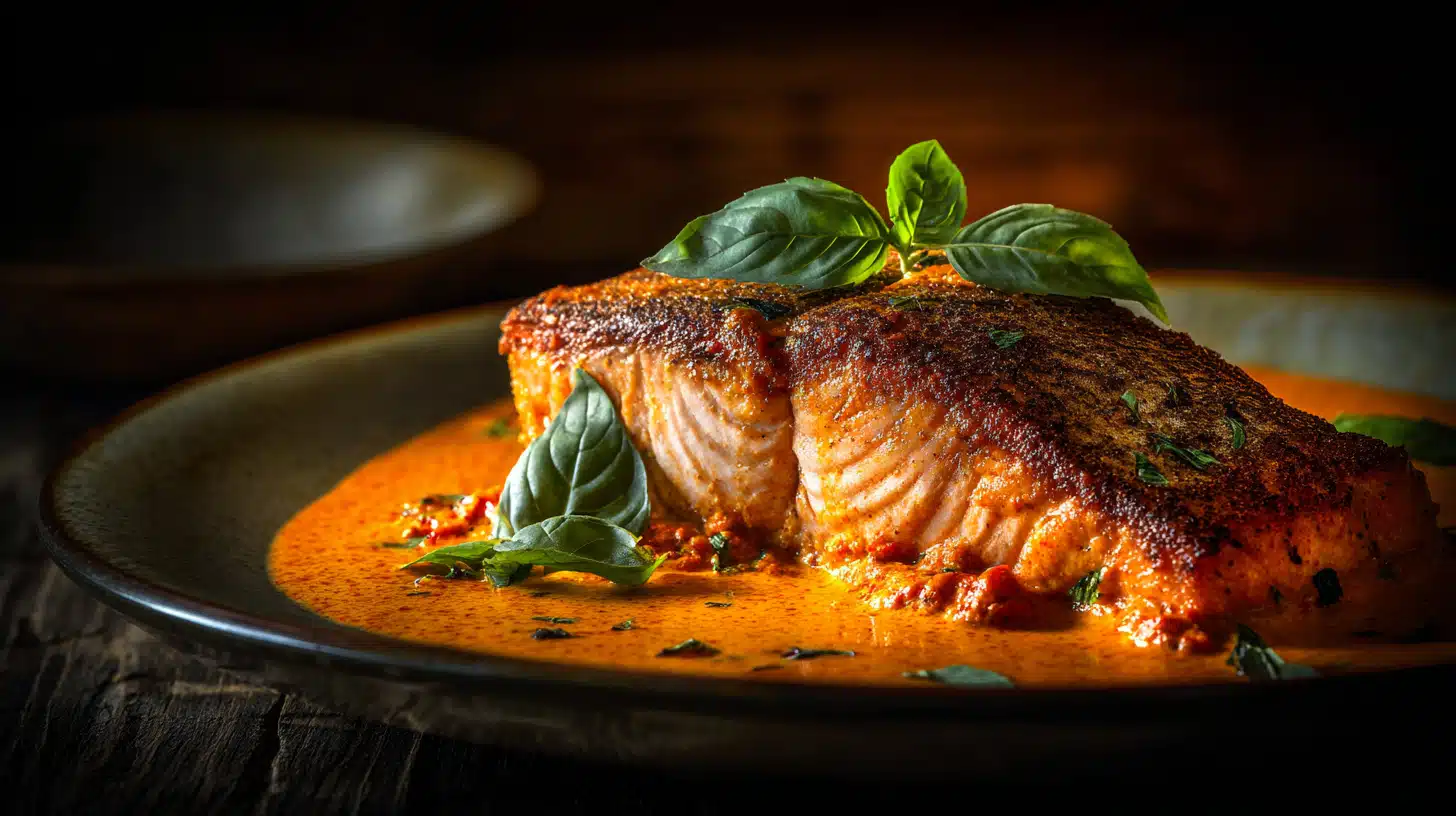 Easy Marry Me Salmon 4 Marry Me salmon fillets in a creamy sun-dried tomato sauce with herbs.