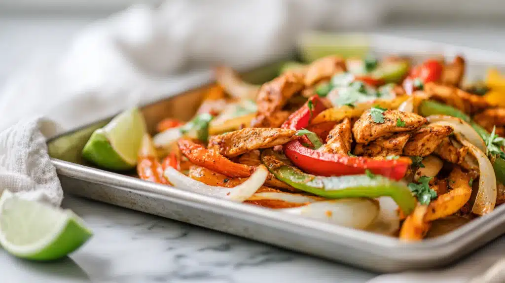 Sheet Pan Chicken Fajitas recipe