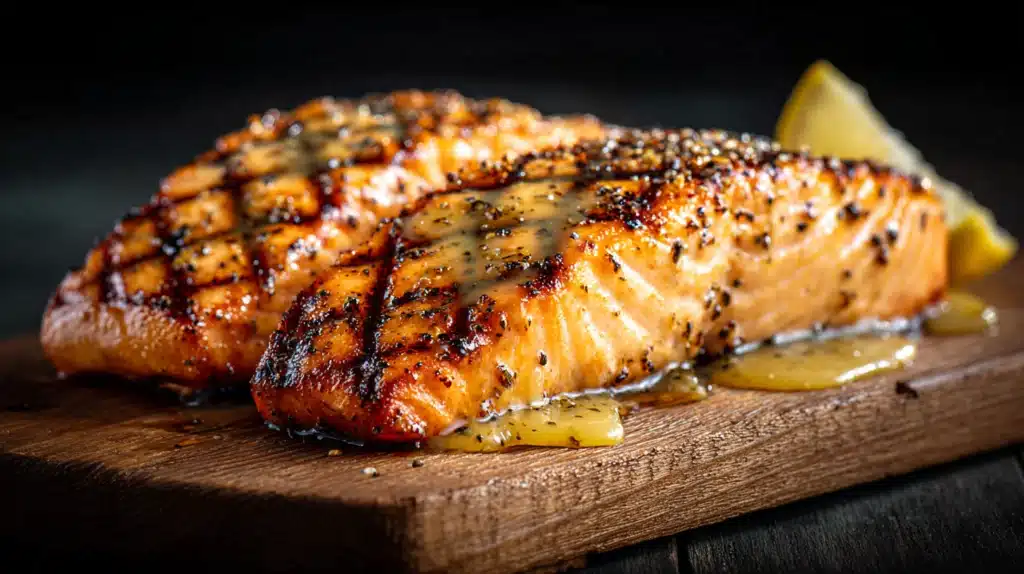 Texas Roadhouse salmon seasoned and grilled until flaky and tender.