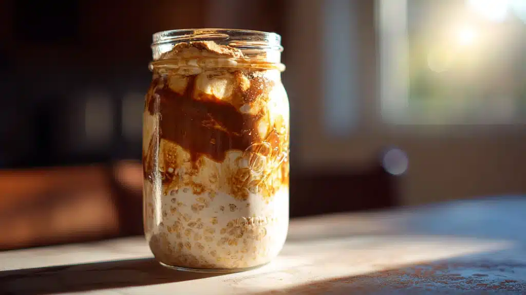 Banana and Biscoff Overnight Oats 5 banana and Biscoff Overnight Oats