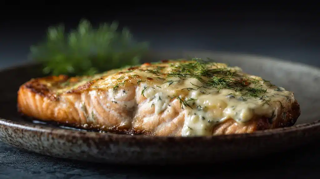easy Baked Boursin Salmon