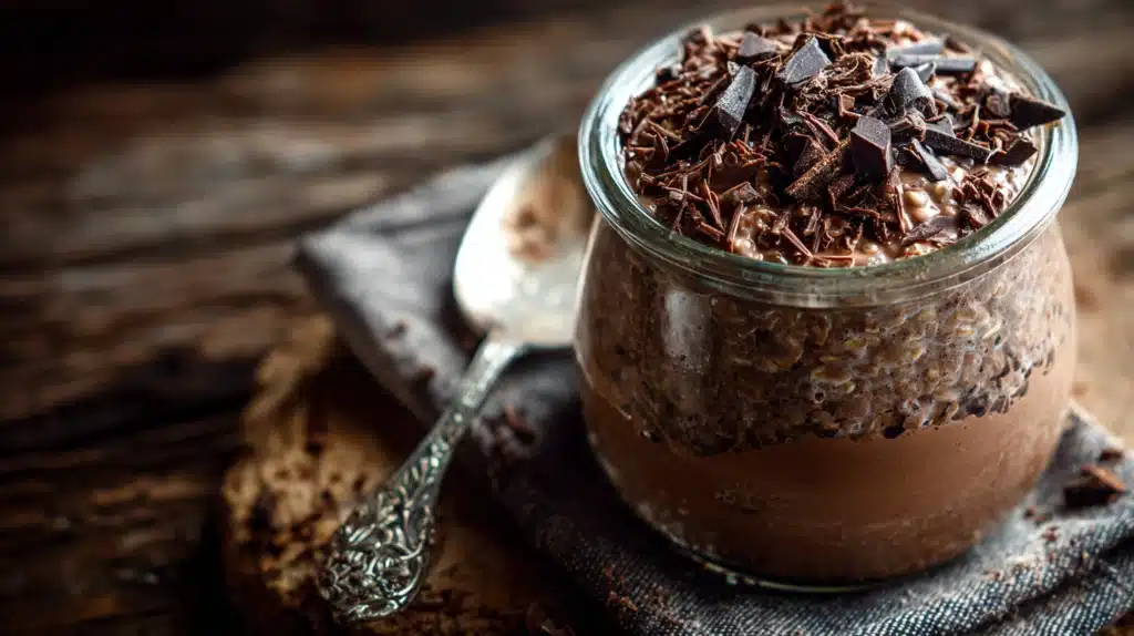 easy Brownie Batter Overnight Oats