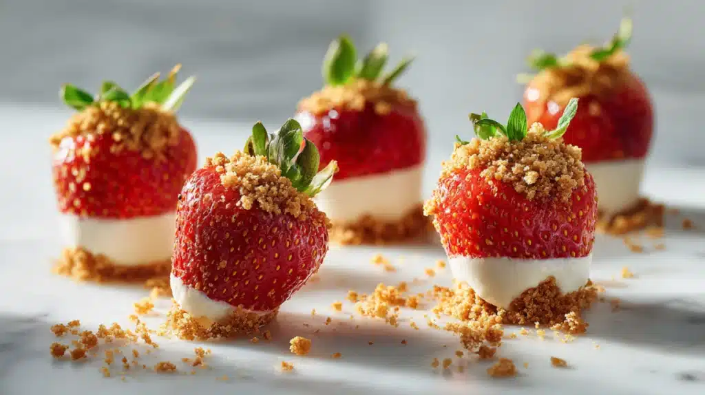 easy Cheesecake-Stuffed Strawberries