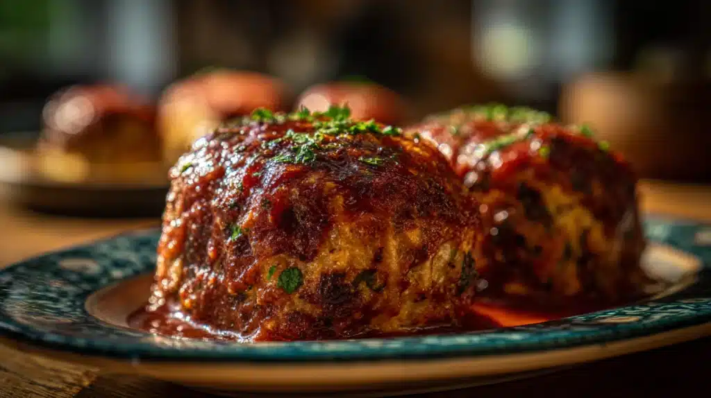 easy Garlic Parmesan Chicken Meatloaves
