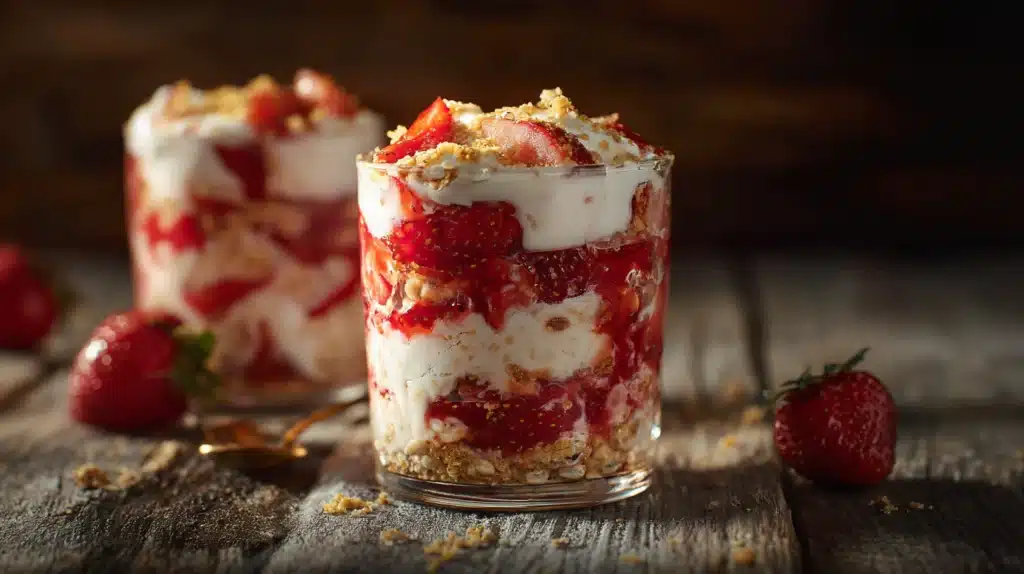 Creamy Strawberry Cheesecake Overnight Oats 6 easy Strawberry Cheesecake Overnight Oats