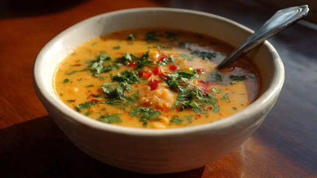 easy Thai Coconut Red Lentil Soup