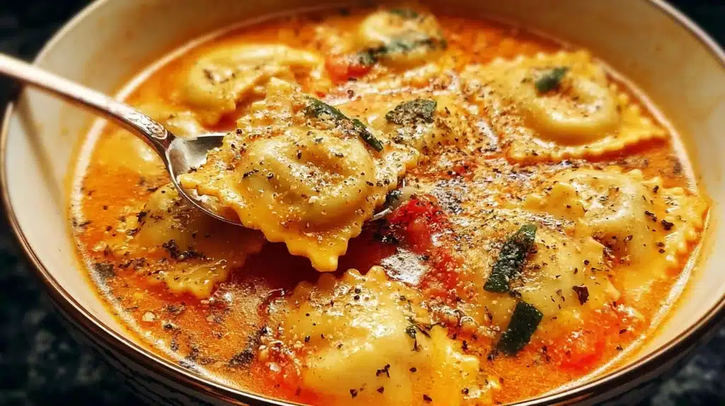 easy Tuscan Ravioli Soup