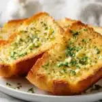 Air Fryer Garlic Bread 7 Air fryer garlic bread slices golden and crispy with melted butter and herbs