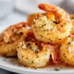Air Fryer Garlic Parmesan Shrimp 7 Air fryer garlic parmesan shrimp golden and seasoned with herbs
