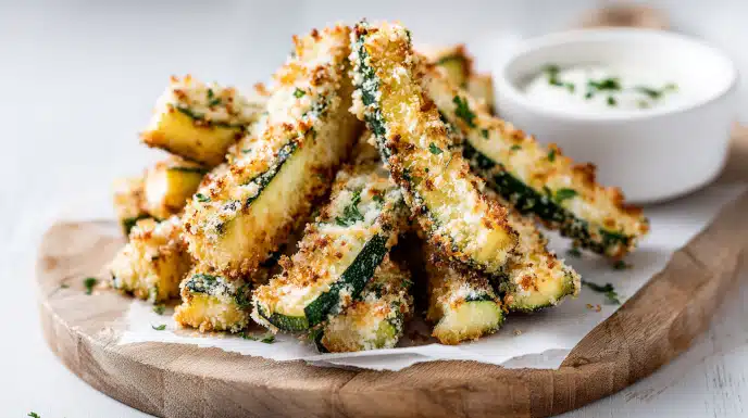 Crispy Air Fryer Parmesan Zucchini Fries 5 Air Fryer Parmesan Zucchini Fries recipe