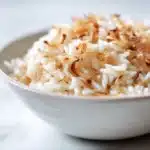 French onion rice with caramelized onion flavor and fluffy seasoned rice in a bowl