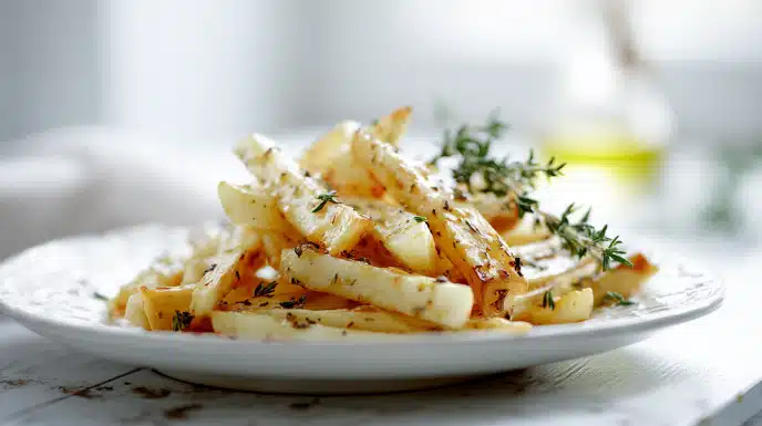 Delicious Maple Roasted Parsnips with Thyme 5 Maple Roasted Parsnips with Thyme recipe