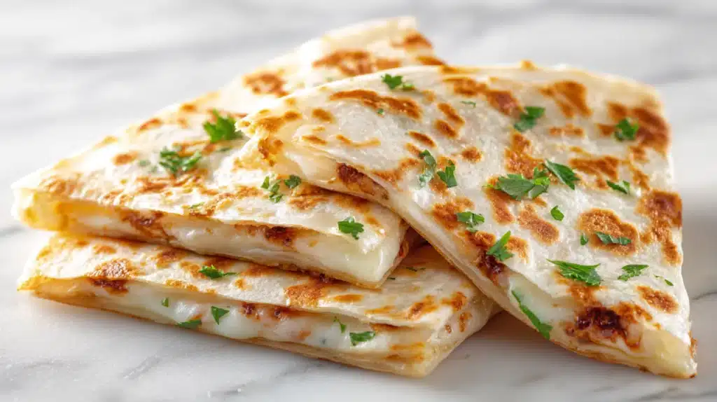 Salvadoran sweet cheese quesadillas baked until golden with soft crumb texture