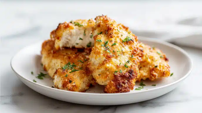 Air Fryer Parmesan Crusted Chicken 6 easy Air Fryer Parmesan Crusted Chicken