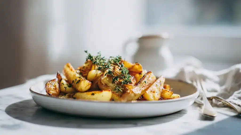 Delicious Maple Roasted Parsnips with Thyme 6 easy Maple Roasted Parsnips with Thyme
