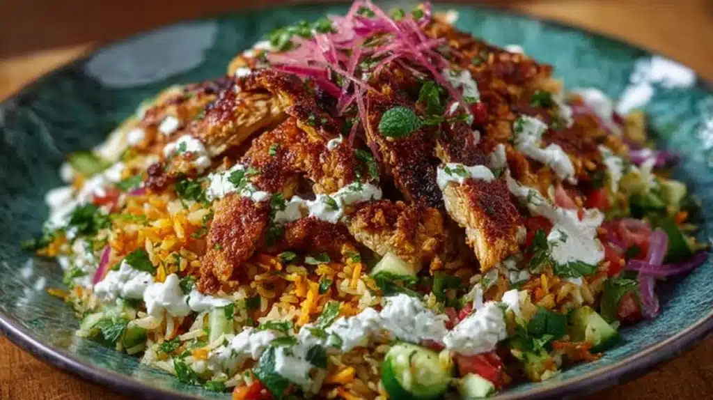 Chicken Shawarma Rice Salad recipe