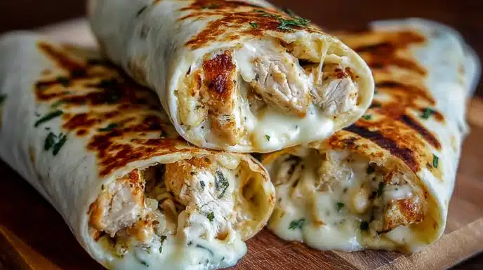 Garlic Chicken Wraps recipe