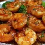 High-Protein Honey Garlic Shrimp 6 Tender Honey Garlic Shrimp, topped with sesame seeds and chopped green onions.