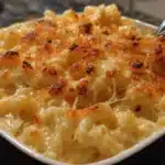 Creamy homemade mac and cheese with tender pasta coated in rich, gooey melted cheddar cheese