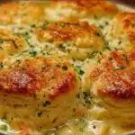 Red Lobster Biscuit Chicken Pot Pie 6 Chicken pot pie topped with cheesy Red Lobster–style biscuits, filled with creamy chicken and vegetables.